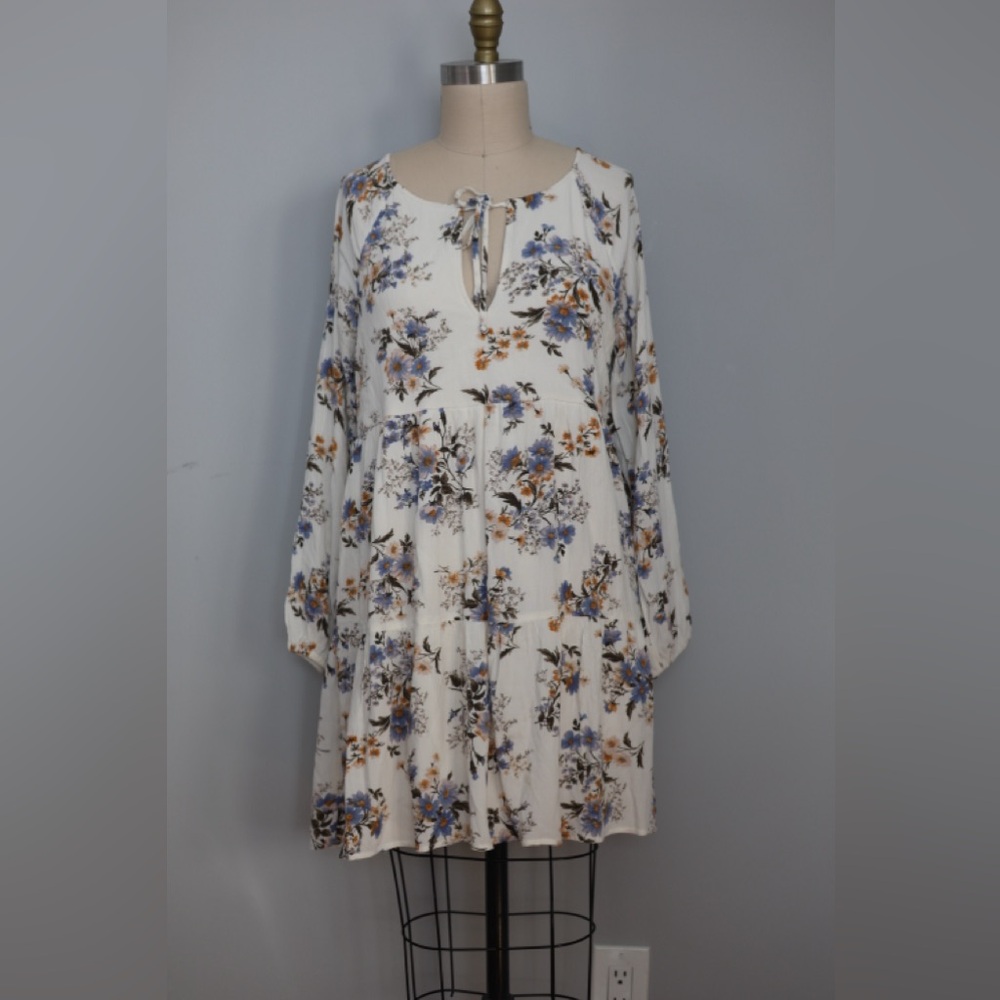 American eagle white floral print dress